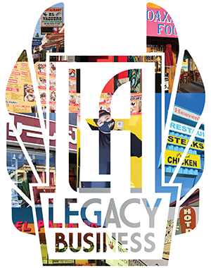 LA Legacy Business logo with images of local Los Angeles-based businesses underneath