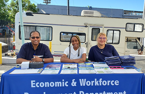 August 26, 2023 - LA County’s Film Office, LA City and other regional and local partners hosted a Resource Fair at the History for Hire Prop House for actors, writers, performers, workers and small businesses impacted by the ongoing SAG-AFTRA strikes