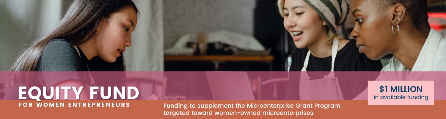 Equity Fund for Women Entrepreneurs, supplementing the Microenterprise Recovery Grant