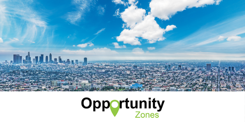 Los Angeles Opportunity Zones: pictured is a southeast facing photo of the Los Angeles basin towards Downtown LA, taken from the Hollywood Hills