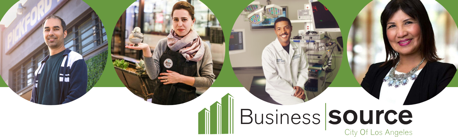 recent BusinessSource clients: Mandeep Singh, owner of the Pickford Market; Uli Nasibova, owner of Uli's Gelato; Dr. Ryan Osborne, owner of Osborne Head and Neck Institute (OHNI); and Violet Cristobal, owner of The Cristobal CPA Firm