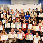 The 70 entrepreneurs who successfully completed the second Spanish language Entrepreneurship Training Program by ICON CDC show off their completion certificates